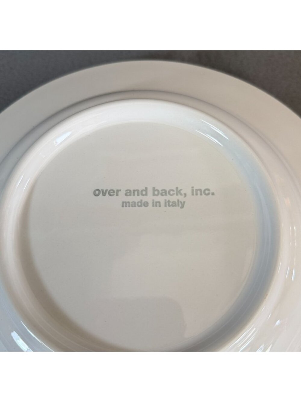 Vintage Over and Back Italy White Ceramic Pasta Soup Bowls Embossed Fruit Set of - Picture 4 of 12